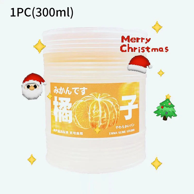 300ml Large Fruit Juice Scented Clear Water Slime Crystal Mud Jelly Decompression Kneading Soft Relaxed Pinch Relieve Pressure