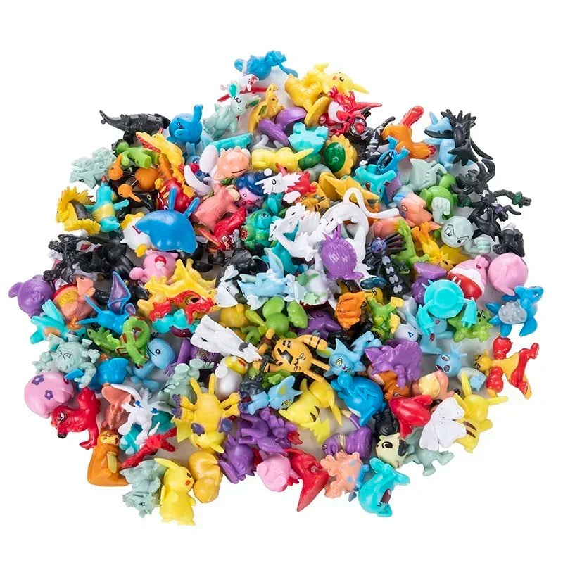24-144pcs Pokemon Figure Model Pikachu Anime Dolls 2-3CM Ornamental Decoration Not Repeating Mini Model Toy Christmas Gift