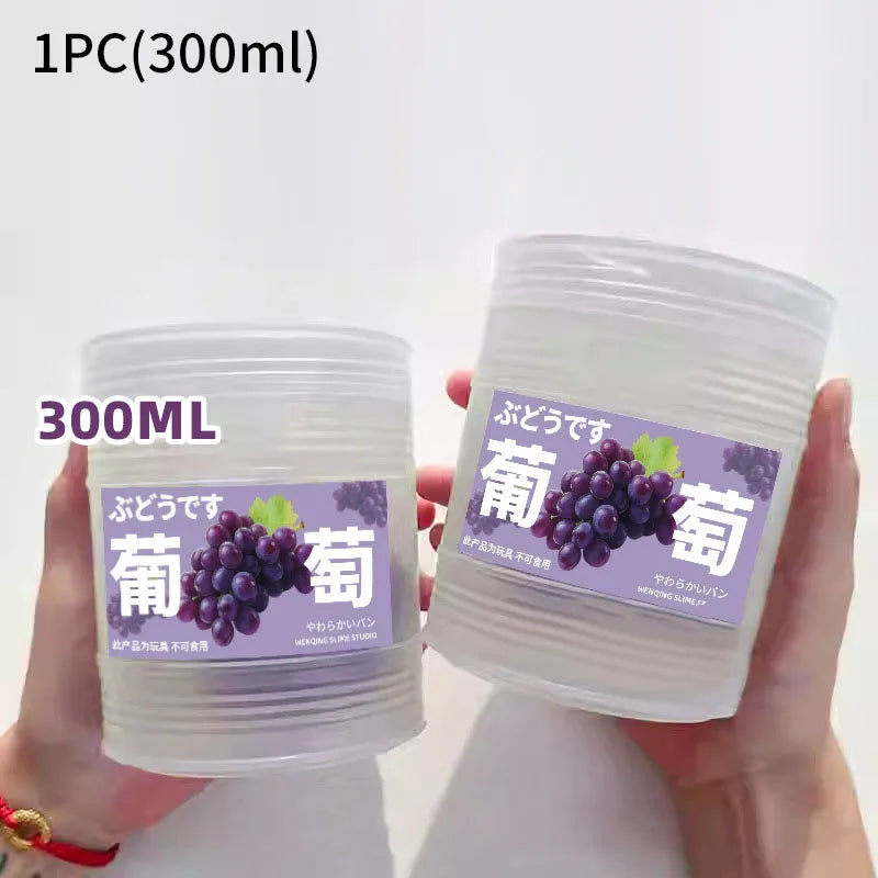 300ml Large Slime Decompression Crystal Mud Simulated Fruit Juice Decompression Pinching Soft And Relaxed Pinch Relieve Pressure