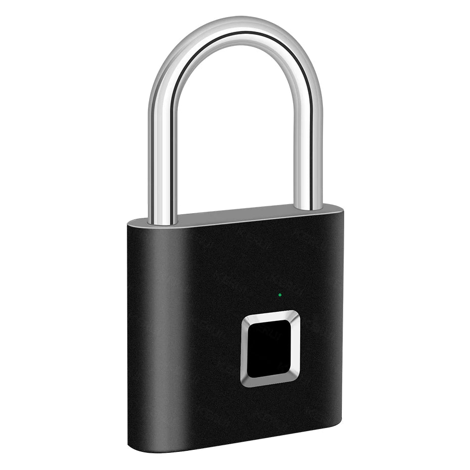 KERUI Smart Fingerprint Padlock Waterproof Fingerprint Keyless Door Lock Type C Rechargeable Security Padlock for House