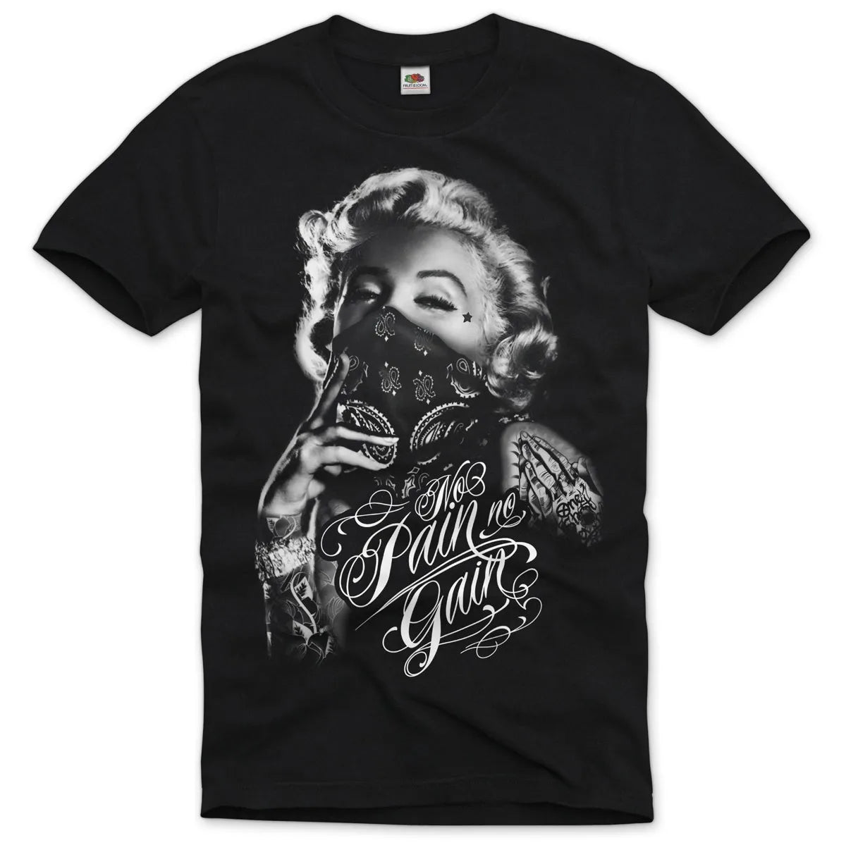 Funny Gangster Bandana Sexy Tattoo T-Shirt. Summer Cotton Short Sleeve O-Neck Mens T Shirt New