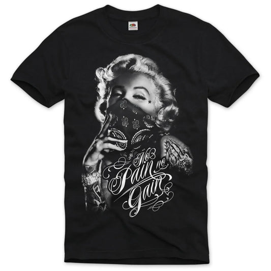 Funny Gangster Bandana Sexy Tattoo T-Shirt. Summer Cotton Short Sleeve O-Neck Mens T Shirt New