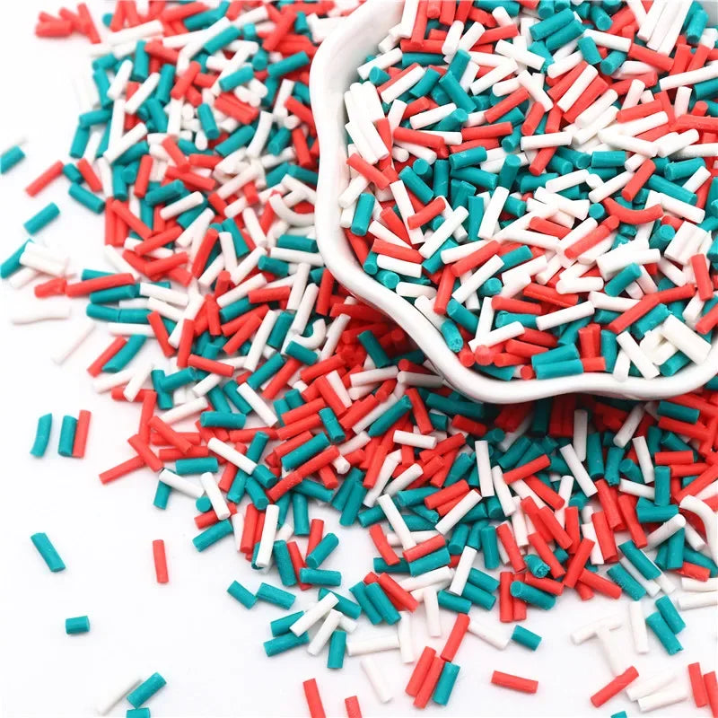 Colourful Mix Cylindrical Polymer Clay Slices Sprinkles for Slime Filling Clay DIY Crystal  Crafts Tiny plastic klei Accessory