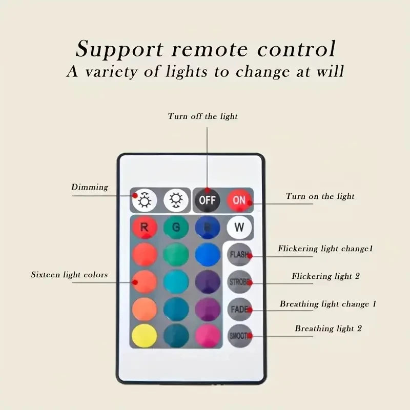 Aurora Light Ocean Wave Projector 16Color RGB Auto Rotate Ambient Light Remote Home Room Deco Night Light Birthday Gift for Kids
