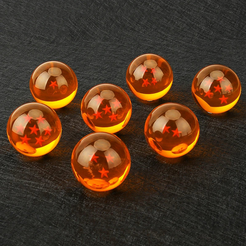 7Pcs/Set Dragon Ball Z 7 Stars Orange Crystal Ball Anime Figure Toys Anime Collection Model Dolls Home Room Decor Birthday Gifts