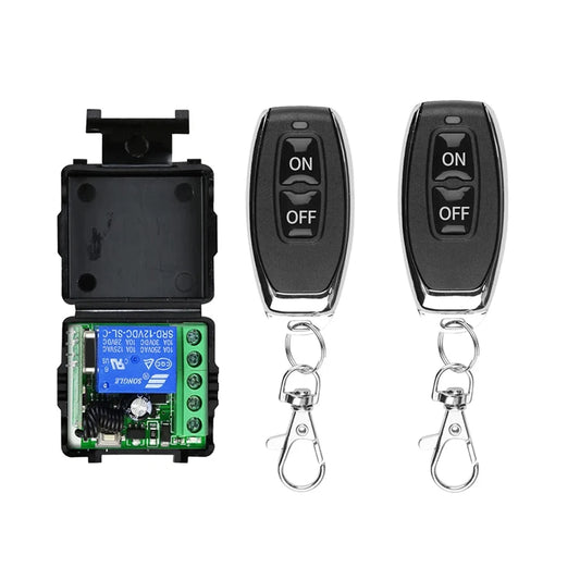 433Mhz Remote Control Wireless Switch DC 12V 1CH RF 10A Relay Receiver and 2CH Transmitter For Door Electromagnetic Lock