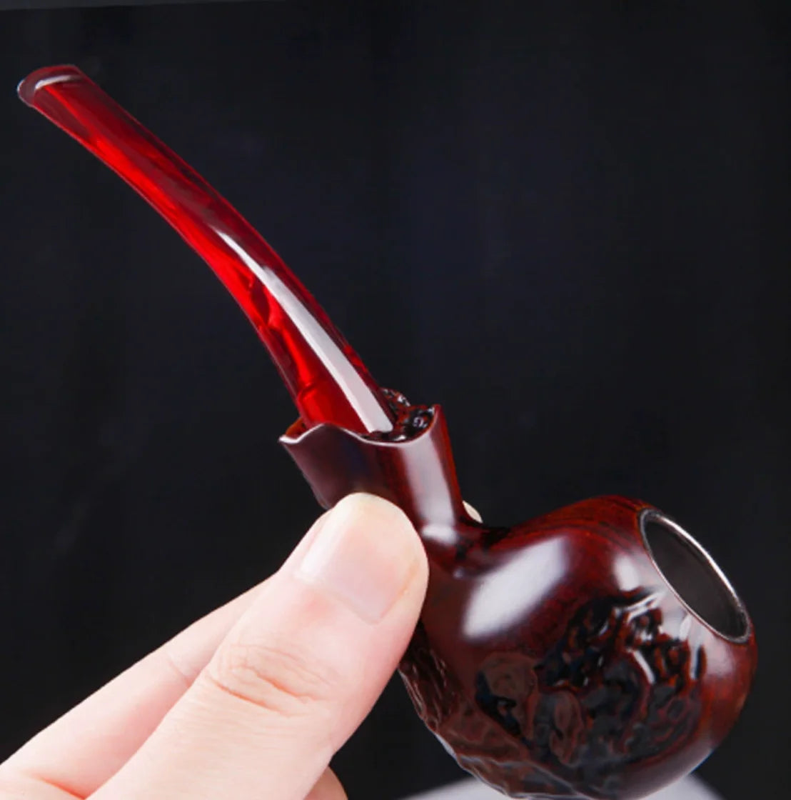 Curved Carved Tobacco Pipe Fashionable Retro Smoking Holders High-quality Reduce Tar Cigarette Filter Men Gift Smoking Tool