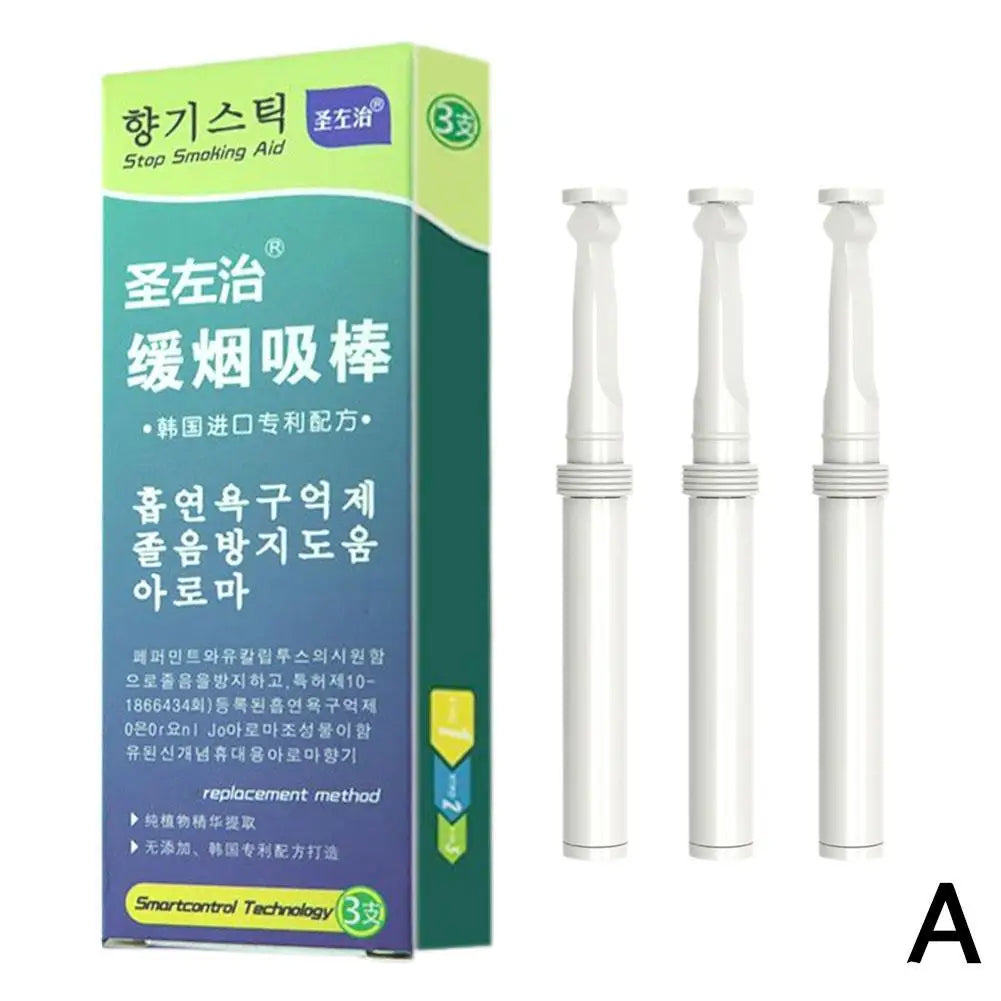 3 PCS/Box of Healthy Alternative Cigarette Sticks Plant Extracts Nicotine Free Have No Side Effects Smoking Cessation Assistance