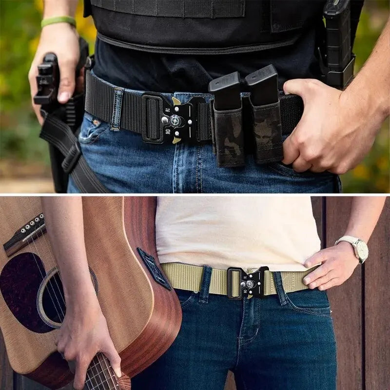 Men's Belt Outdoor Multi Function Compass Belt High Quality Canvas For Nylon Male Luxury Belts Women's Sports Jeans Neutral Belt