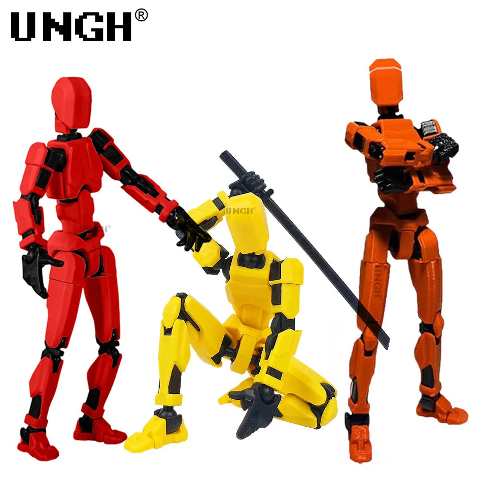 UNGH Multi-Jointed Movable Robot 3D Printed Mannequin Toy 13 Action Figure Full Body Movable Robot Toys Gifts For Children