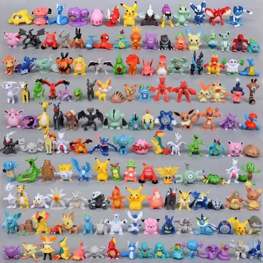 24-144pcs Pokemon Figure Model  Pikachu Anime Dolls 2-3CM Ornamental Decoration Not Repeating Mini Model Toy Christmas Gift