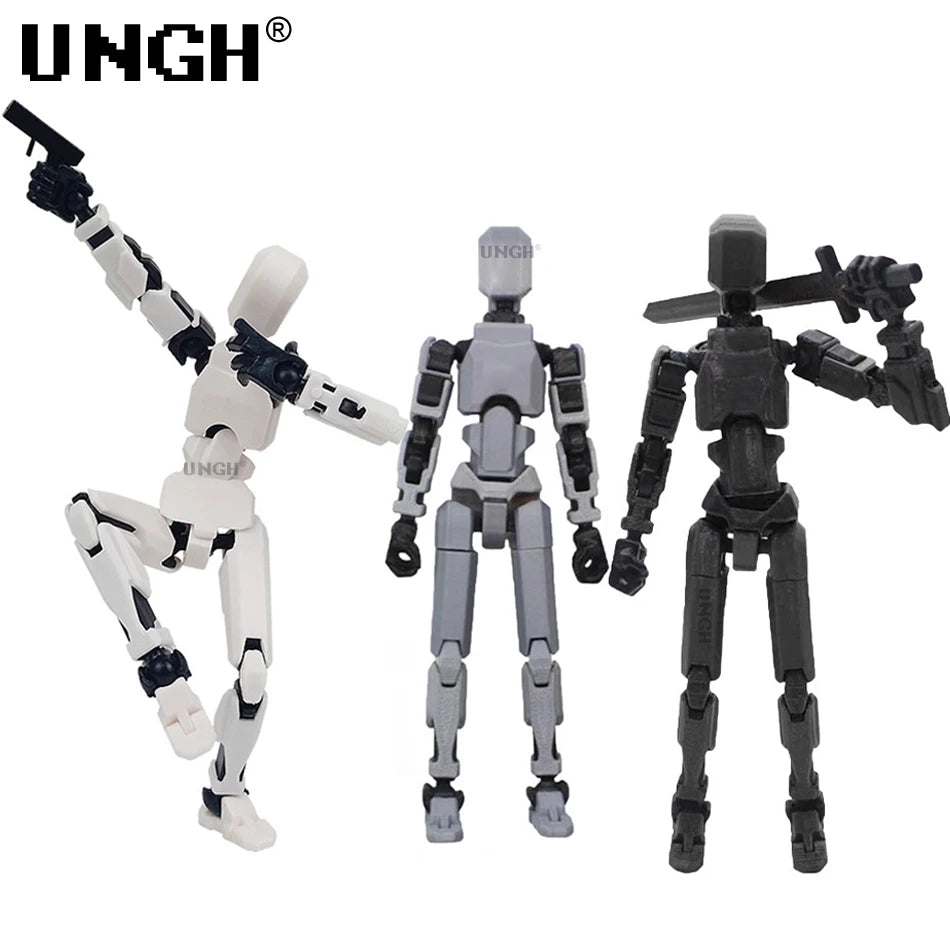 UNGH Multi-Jointed Movable Robot 3D Printed Mannequin Toy 13 Action Figure Full Body Movable Robot Toys Gifts For Children
