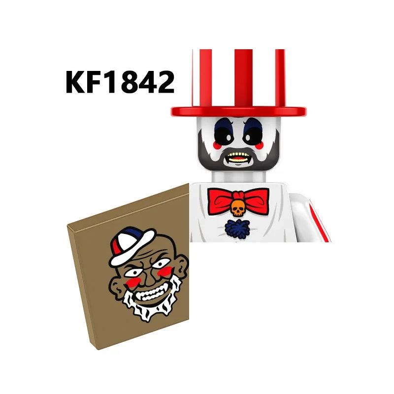 WM6205 Novel Horrible Movie Halloween Pumpkin Witch Nun Vampire Zombies Building Blocks Mini Action Figure Toys