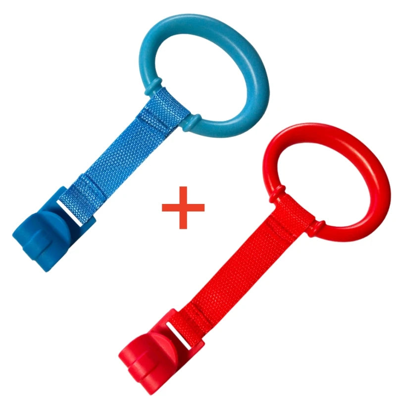 2/3/4Pcs Baby Hand Pull Rings Cribs Playpens Balance Training Ring Infant Stand Hooks Bed Hanging Pendant Household Baby Safety
