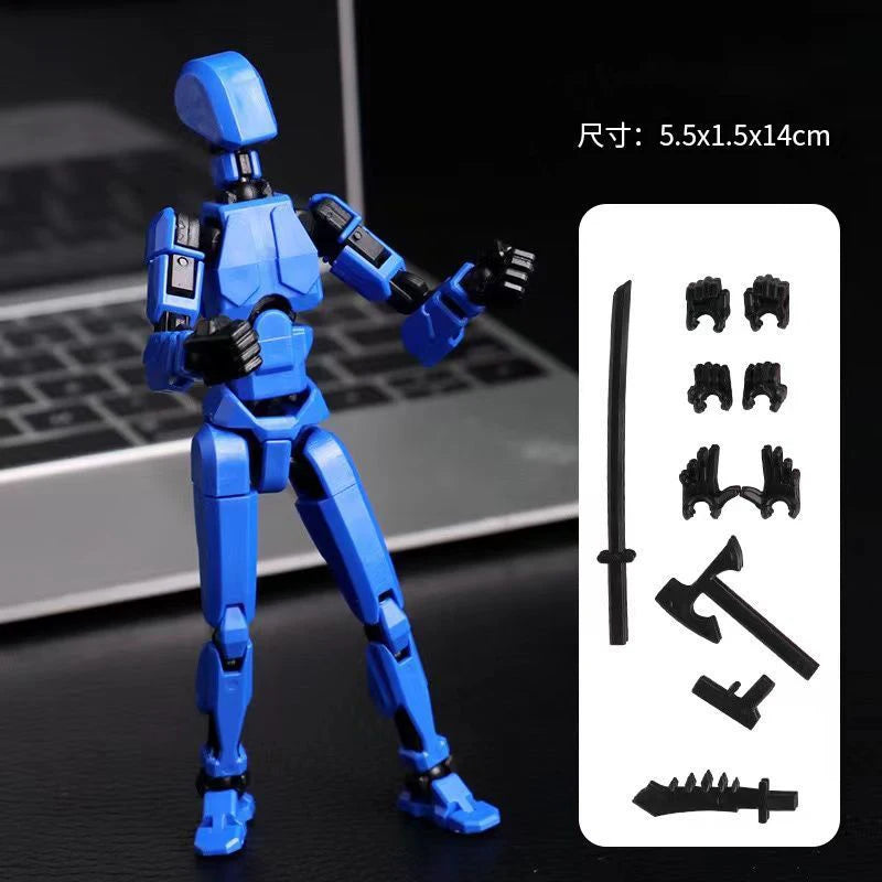 UNGH Multi-Jointed Movable Robot 3D Printed Mannequin Toy 13 Action Figure Full Body Movable Robot Toys Gifts For Children