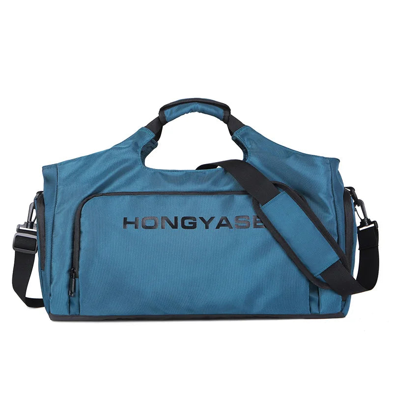 Gym Sports Bag for Men Travel Fitness Duffle Shoe Pocket Luggage Duffel Waterproof Tote Handbags Weekend Shoulder Outdoors Bag