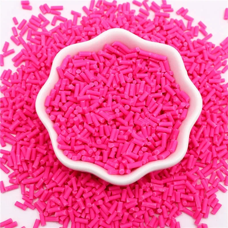Colourful Mix Cylindrical Polymer Clay Slices Sprinkles for Slime Filling Clay DIY Crystal  Crafts Tiny plastic klei Accessory
