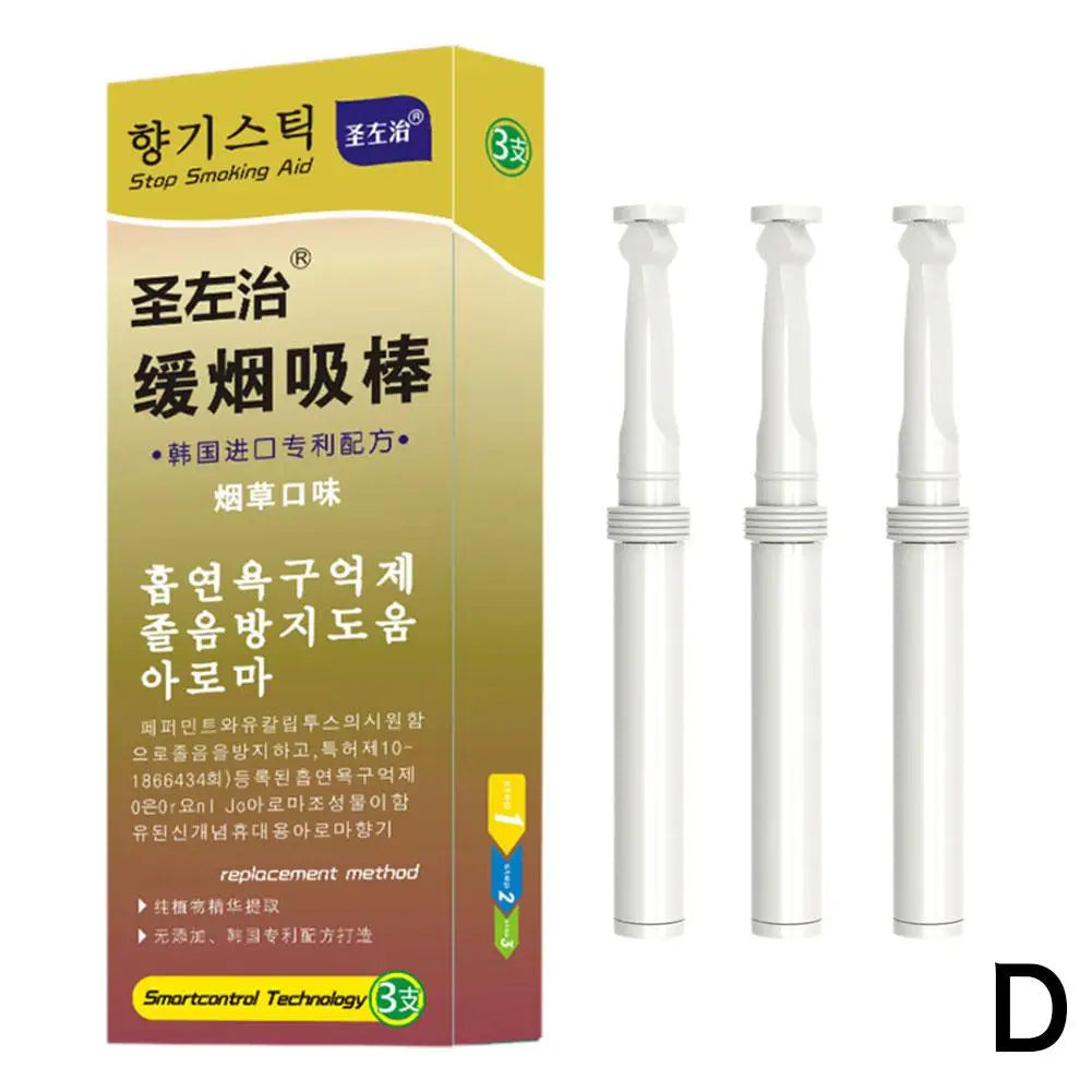 3 PCS/Box of Healthy Alternative Cigarette Sticks Plant Extracts Nicotine Free Have No Side Effects Smoking Cessation Assistance