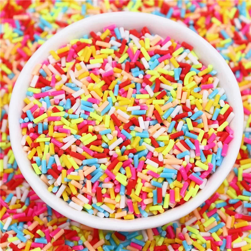 Colourful Mix Cylindrical Polymer Clay Slices Sprinkles for Slime Filling Clay DIY Crystal  Crafts Tiny plastic klei Accessory