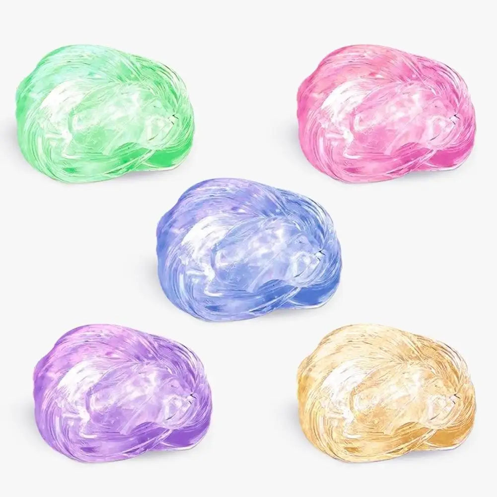 Transparent Liquid Mud, Slime Bubble Gel Stress Relief Toy, Elastic Glass Transparent Crystal Mud, Stress Relief Tool