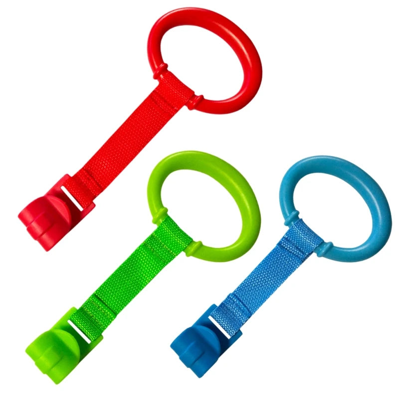 2/3/4Pcs Baby Hand Pull Rings Cribs Playpens Balance Training Ring Infant Stand Hooks Bed Hanging Pendant Household Baby Safety