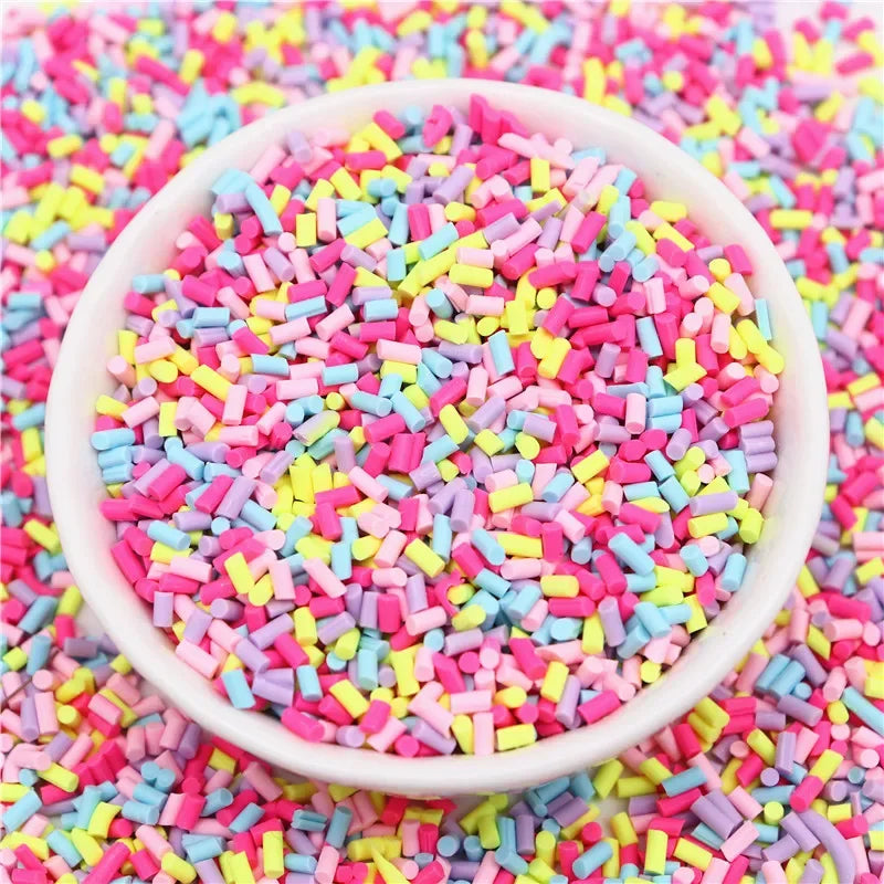 Colourful Mix Cylindrical Polymer Clay Slices Sprinkles for Slime Filling Clay DIY Crystal  Crafts Tiny plastic klei Accessory