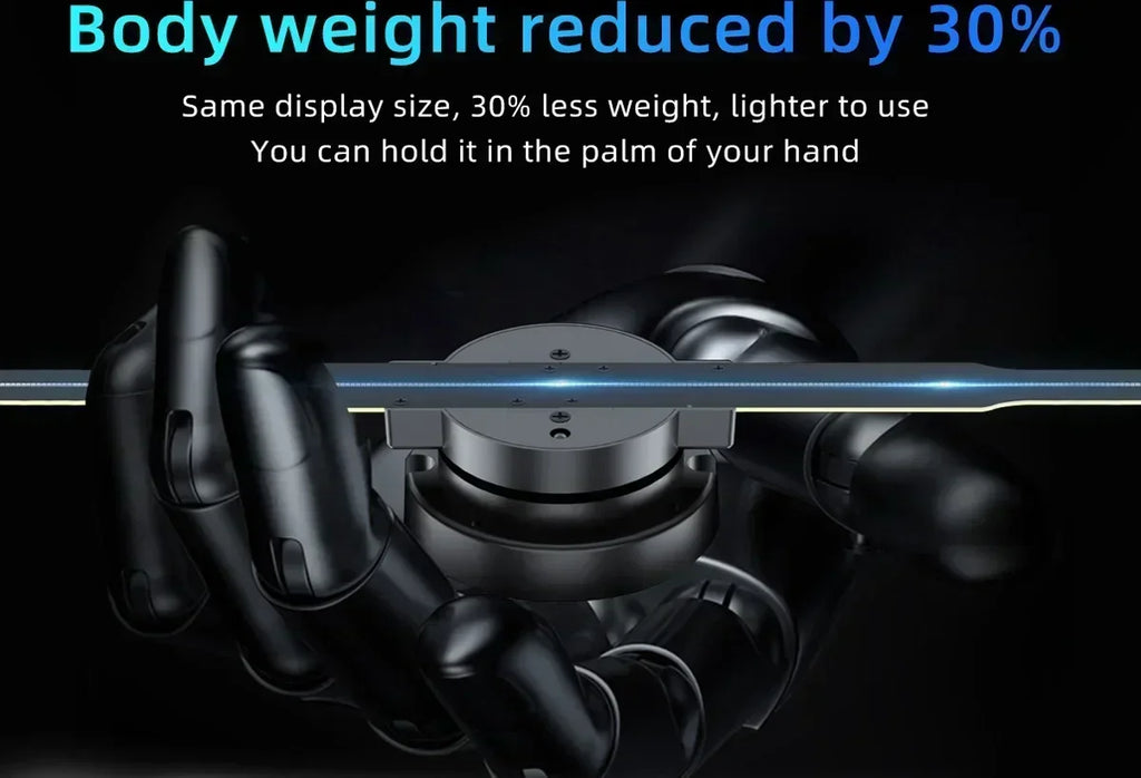 42cm WiFi 3D Holographic Fan Projector, 384LEDs HD LED Hologram Display with APP Remote Control, Support DIY Video, Logo & Icons
