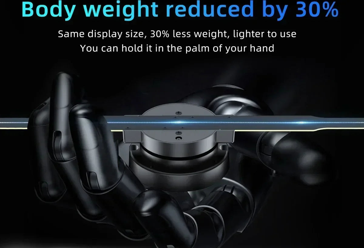 42cm WiFi 3D Holographic Fan Projector, 384LEDs HD LED Hologram Display with APP Remote Control, Support DIY Video, Logo & Icons