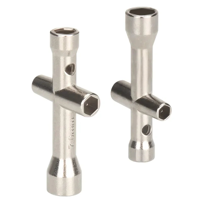 4 in 1 3D Printer Nozzle Tool M2 M2.5 M3 M4 Screw Nut Hexagonal Cross Wrench For E3D V5 V6 Bambu X1 P1 A1 Nozzle Mini Spanner