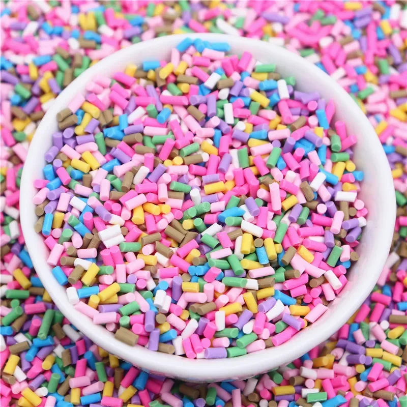 Colourful Mix Cylindrical Polymer Clay Slices Sprinkles for Slime Filling Clay DIY Crystal  Crafts Tiny plastic klei Accessory