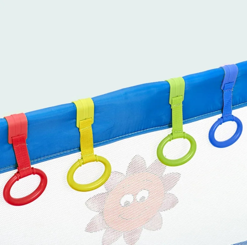 2/3/4Pcs Baby Hand Pull Rings Cribs Playpens Balance Training Ring Infant Stand Hooks Bed Hanging Pendant Household Baby Safety