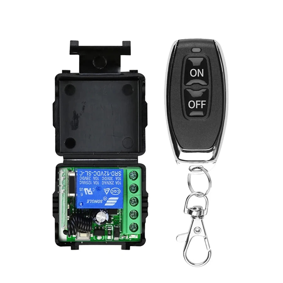 433Mhz Remote Control Wireless Switch DC 12V 1CH RF 10A Relay Receiver and 2CH Transmitter For Door Electromagnetic Lock