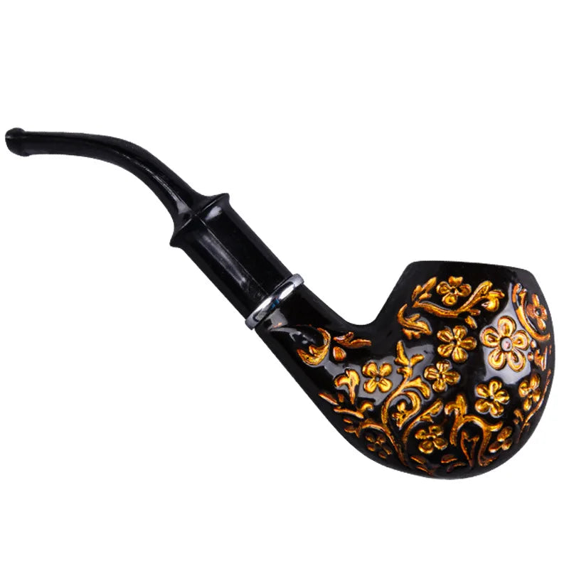 Curved Carved Tobacco Pipe Fashionable Retro Smoking Holders High-quality Reduce Tar Cigarette Filter Men Gift Smoking Tool