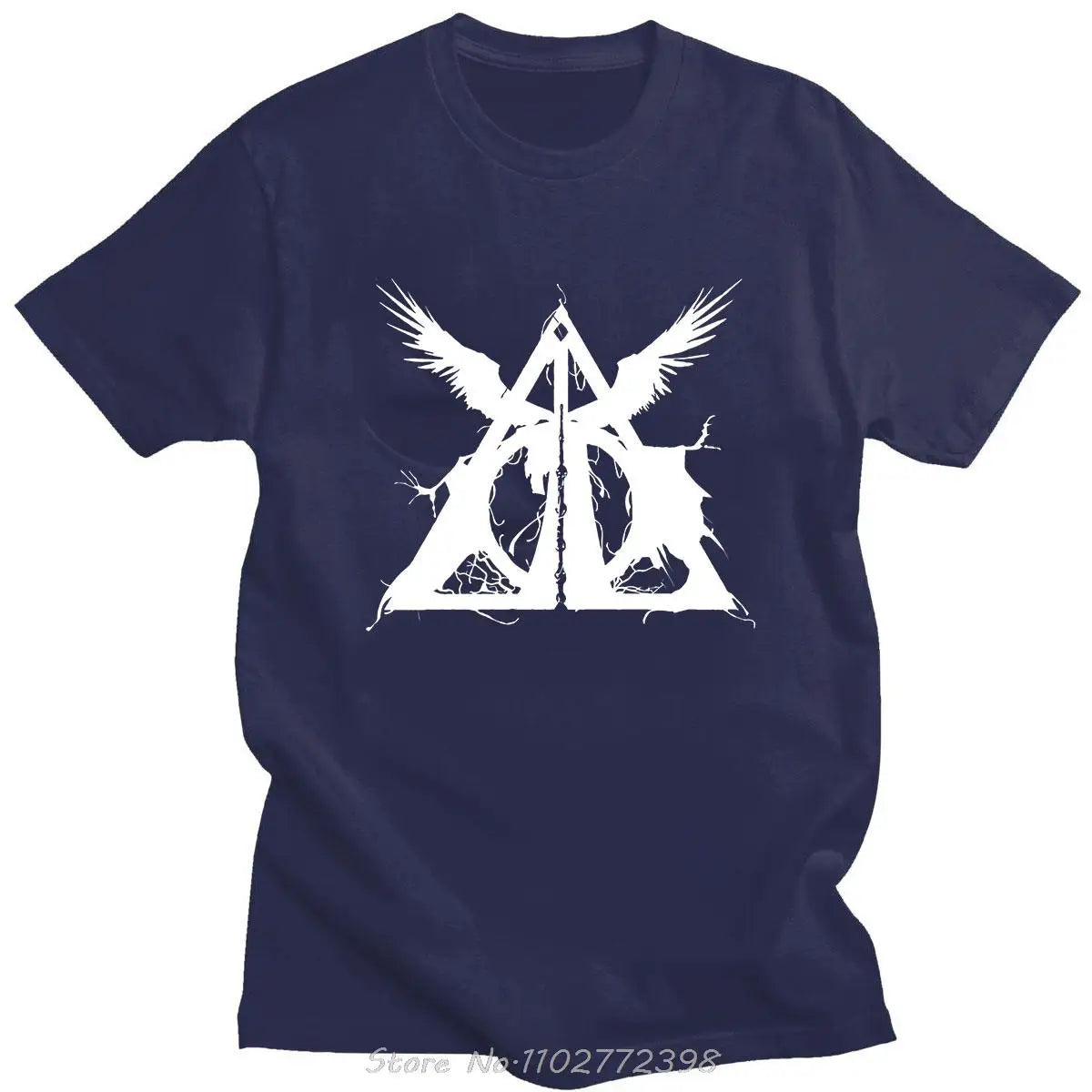 Three Brothers Tale Deathly Hallows Hip-pop Tshirt Fashion Streetwear Cotton T-shirt Casual Couple Tees Daily Comfortable Tops