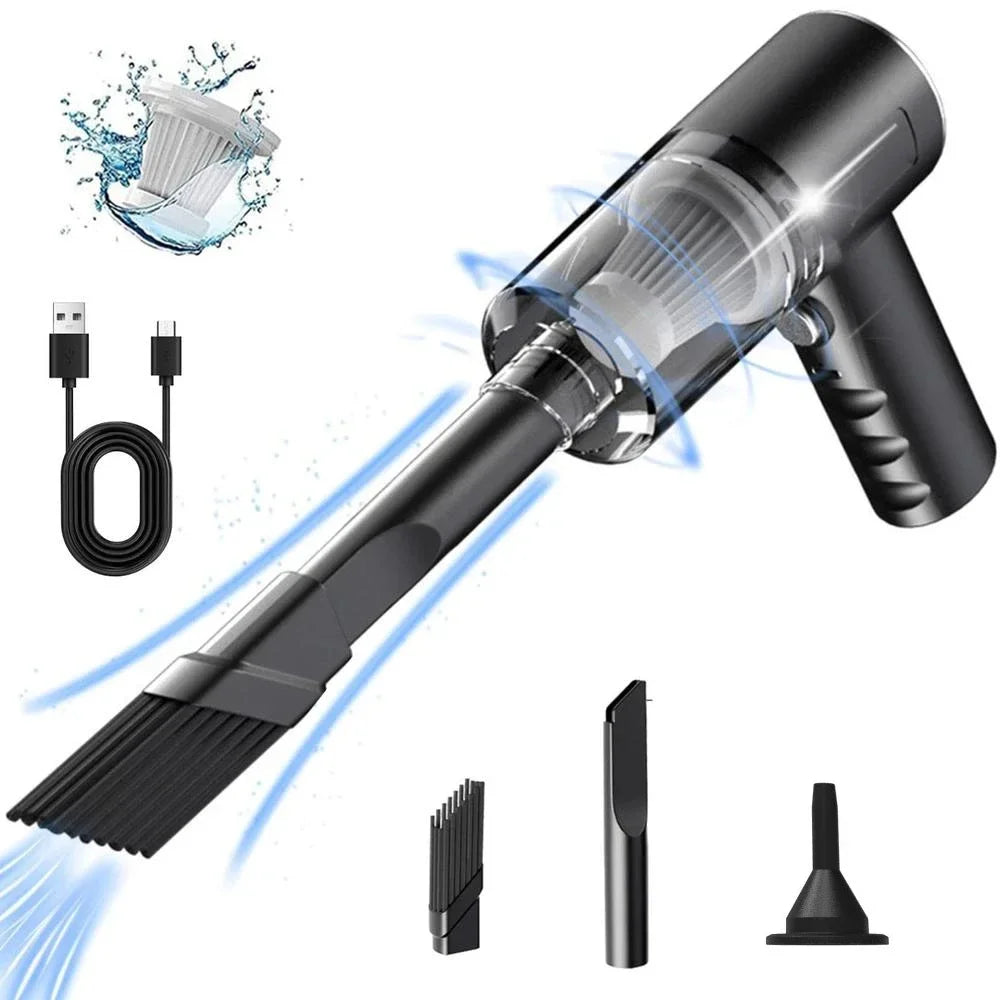 9000Pa Wireless Car Vacuum Cleaner USB Charging 1200mAh Portable Cleaning Appliance Mini Wet and Dry Vacuum Cleaner Household
