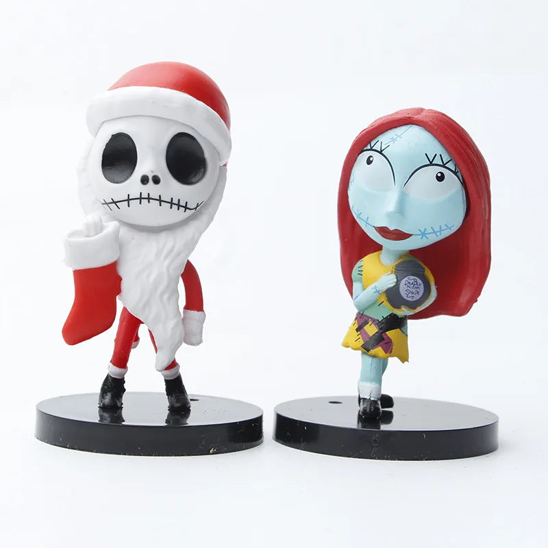 10pcs/set The Nightmare Sally Jack Skellington Christmas PVC Model Vinyl Figurine Halloween Gift Action Figure Toys