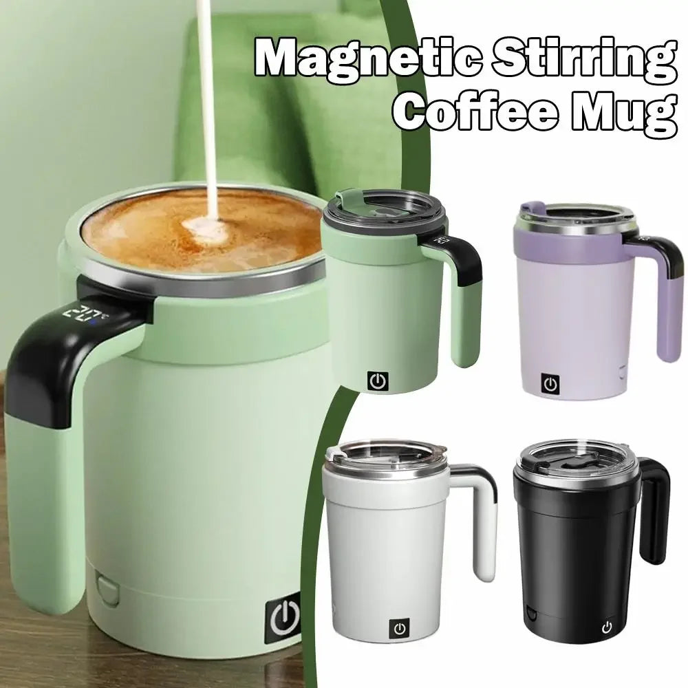 Portable Automatic Stirring Cup Detachable Gym Smart Insulated Mug Magnetic Stirring Electric Stainless Steel Coffee Mug