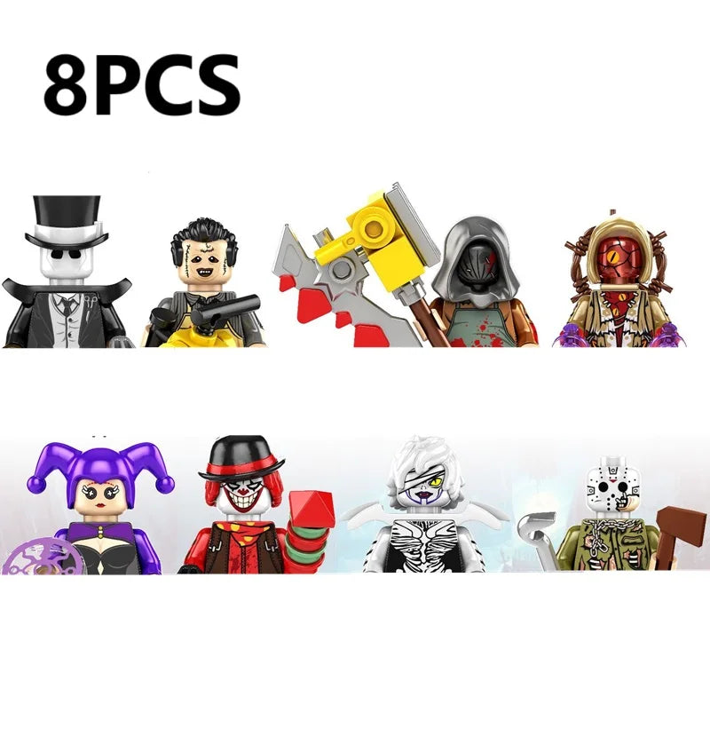 WM6205 Novel Horrible Movie Halloween Pumpkin Witch Nun Vampire Zombies Building Blocks Mini Action Figure Toys