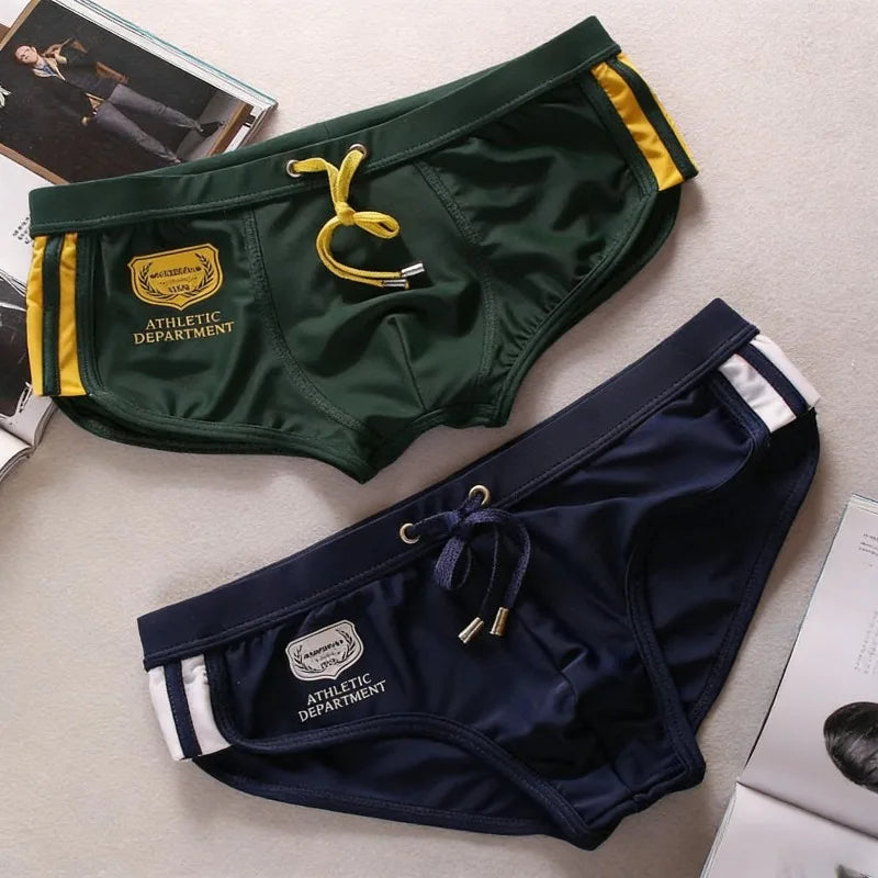 Real shot of various styles Men's classic quality solid color seaside beach swimming trunks 30806