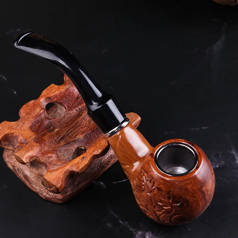 Curved Carved Tobacco Pipe Fashionable Retro Smoking Holders High-quality Reduce Tar Cigarette Filter Men Gift Smoking Tool
