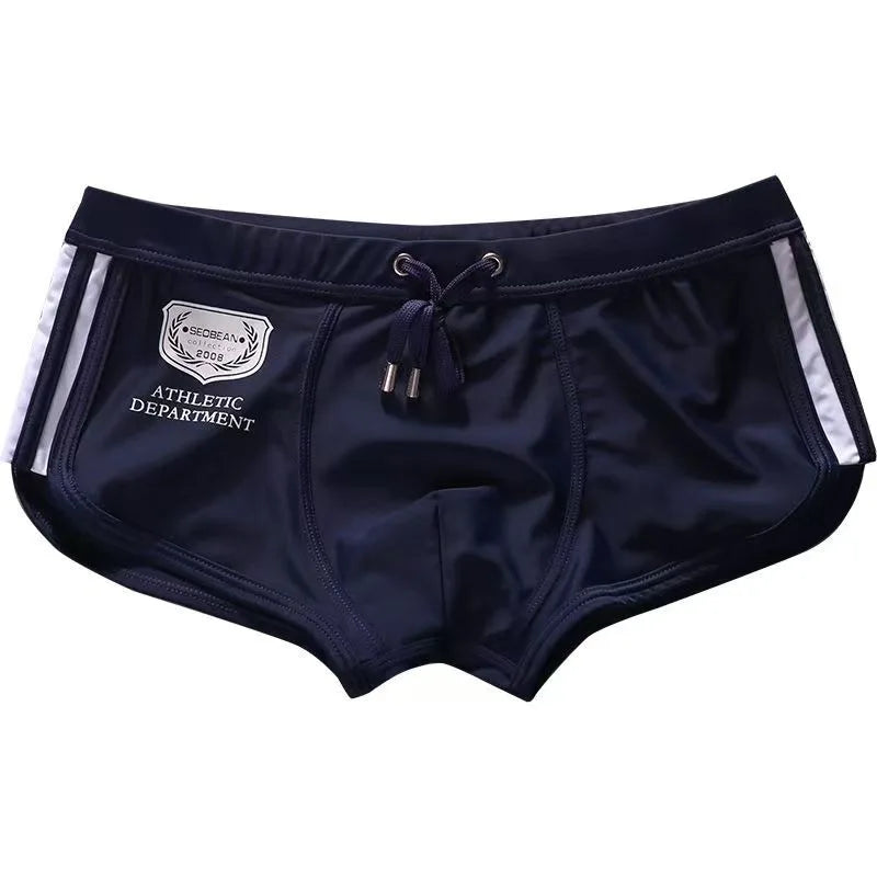 Real shot of various styles Men's classic quality solid color seaside beach swimming trunks 30806