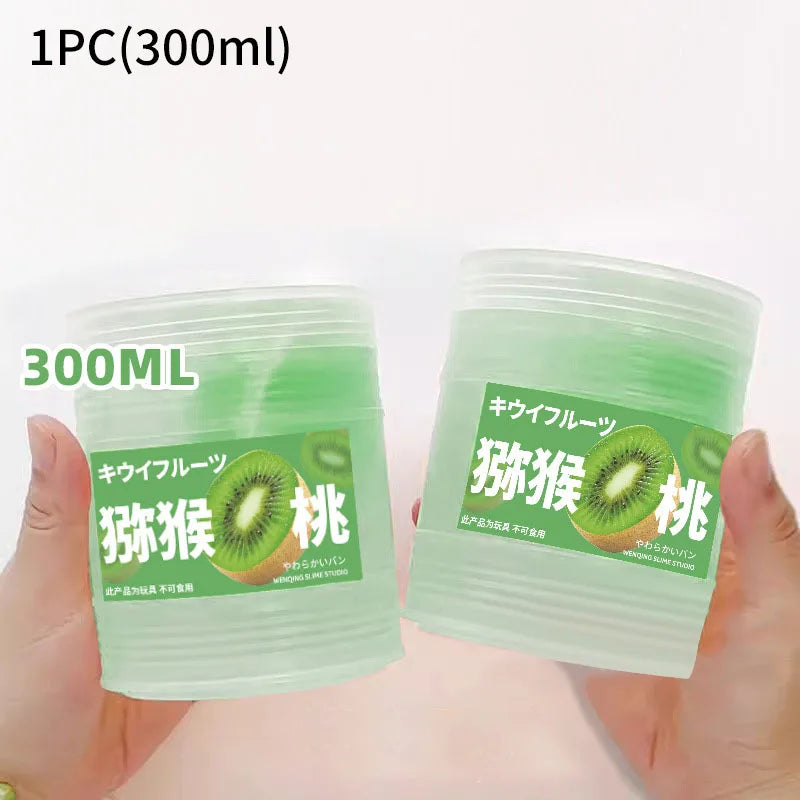 300ml Large Slime Decompression Crystal Mud Simulated Fruit Juice Decompression Pinching Soft And Relaxed Pinch Relieve Pressure