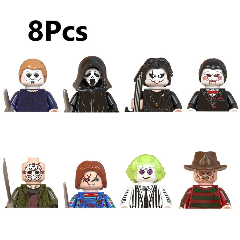 WM6205 Novel Horrible Movie Halloween Pumpkin Witch Nun Vampire Zombies Building Blocks Mini Action Figure Toys