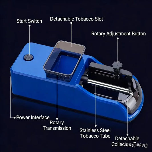 Electric Cigarette Rolling Machine Type-C Raw Grass Cigarette Device Automatic Tobacco Maker Injector Smoking Accessorie Tools