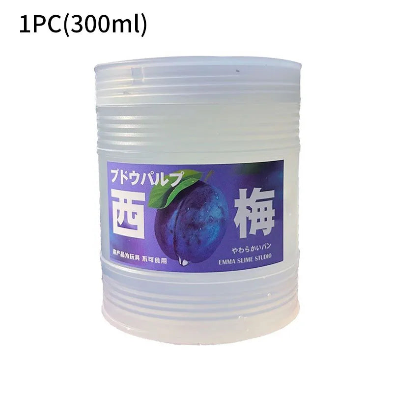 300ml Large  Fruit Juice Scented Clear Water Slime Crystal Mud Jelly Decompression Kneading Soft Relaxed Pinch Relieve Pressure