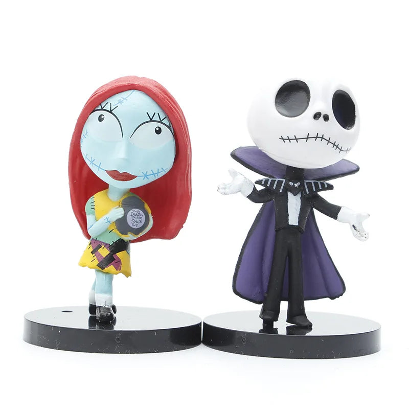 10pcs/set The Nightmare Sally Jack Skellington Christmas PVC Model Vinyl Figurine Halloween Gift Action Figure Toys