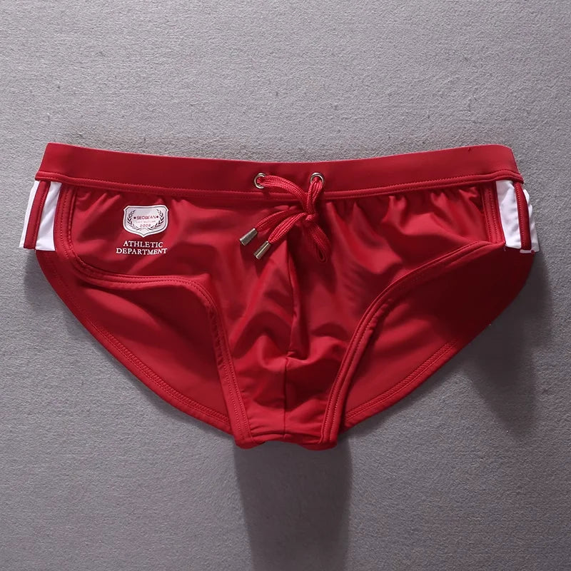 Real shot of various styles Men's classic quality solid color seaside beach swimming trunks 30806