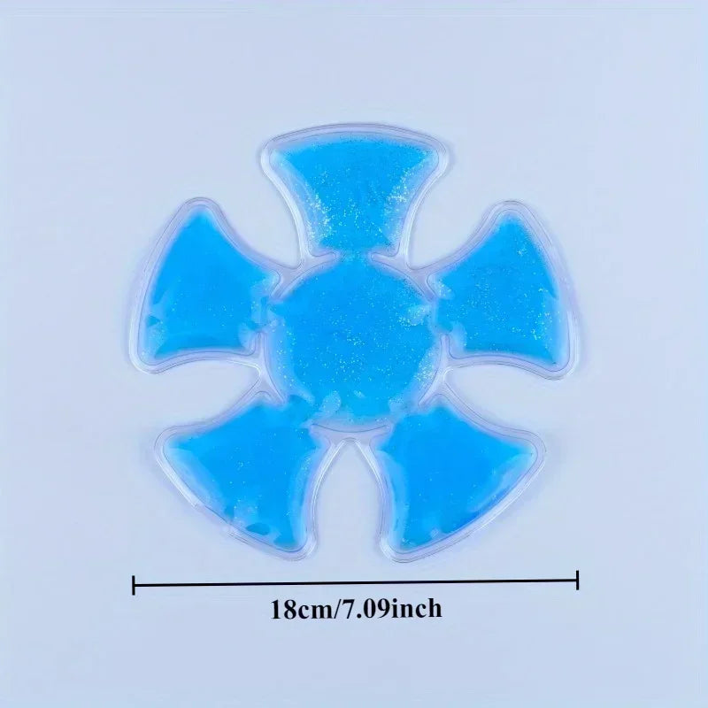Blue PVC Gel Ice Pack - Adjustable Cooling Pad for Helmets & Hats | Reusable Cold Compress Travel Portable Outdoor Accessory