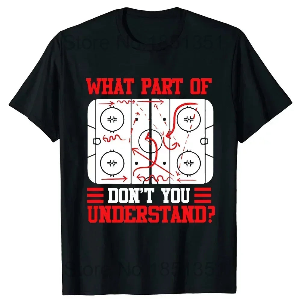 Funny Ice Hockey Player Retro Goalkeeper O-Neck Cotton T Shirt Men Casual Short Sleeve Tees Tops Harajuku Streetwear T-shirt