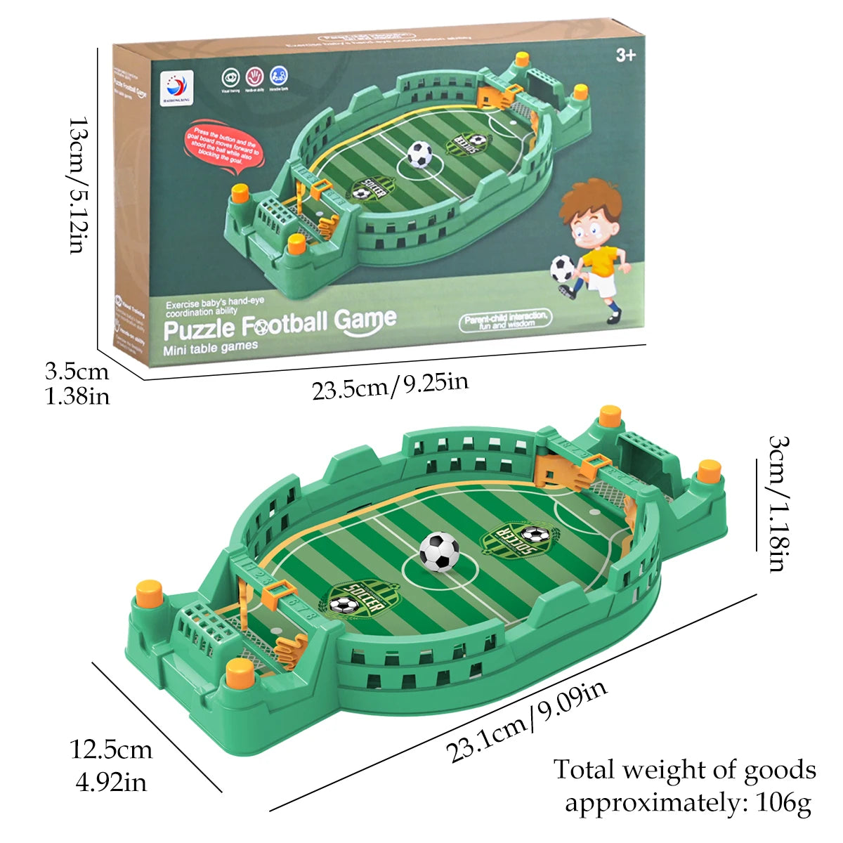 Football Table Mini Tabletop Interactive Game, Soccer Tabletops Competition Sports Games Desktop Catapult Toys for Family Game